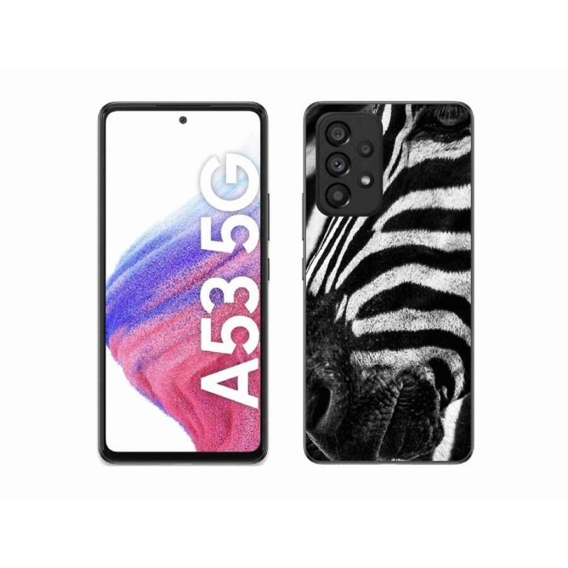 Gélový kryt mmCase na mobil Samsung Galaxy A53 5G - zebra