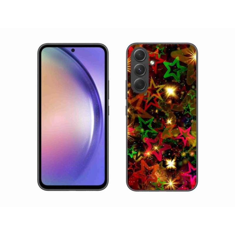 Gélový kryt mmCase na mobil Samsung Galaxy A54 5G - farebné hviezdičky