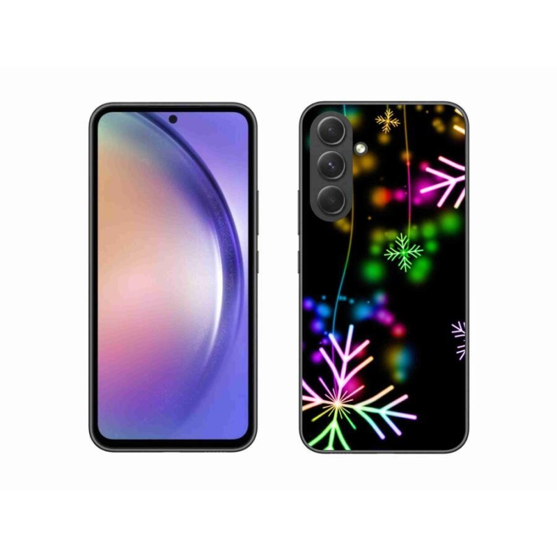 Gélový kryt mmCase na mobil Samsung Galaxy A54 5G - farebné vločky