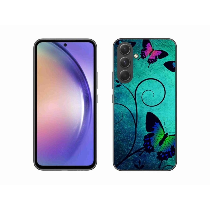 Gélový kryt mmCase na mobil Samsung Galaxy A54 5G - farební motýle