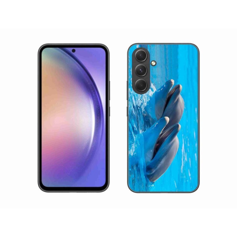 Gélový kryt mmCase na mobil Samsung Galaxy A54 5G - delfíny