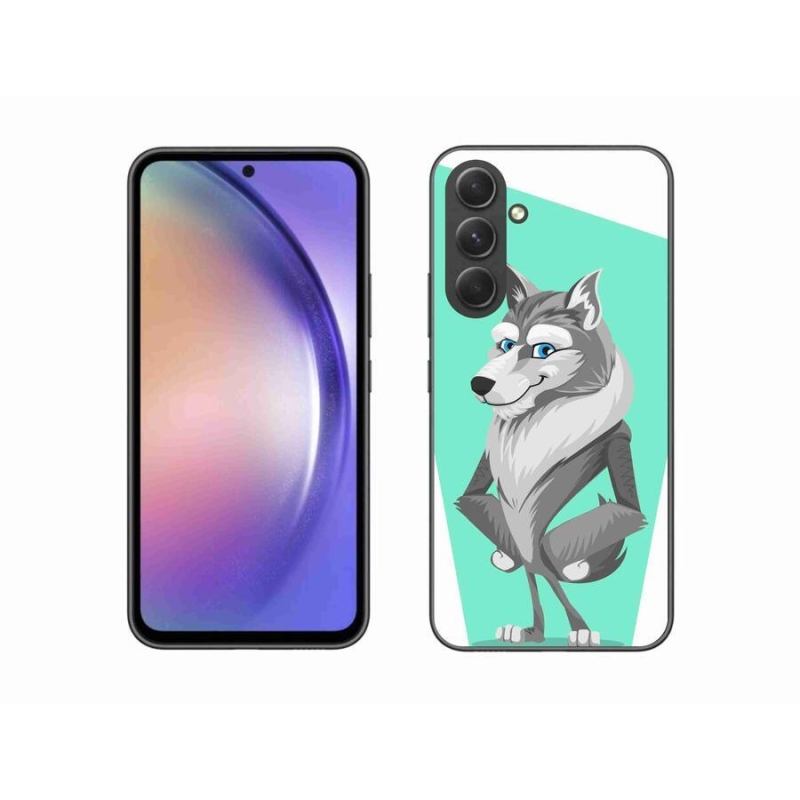 Gélový kryt mmCase na mobil Samsung Galaxy A54 5G - kreslený vlk