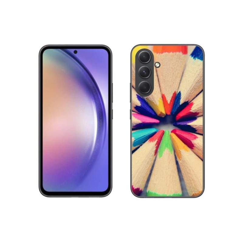 Gélový kryt mmCase na mobil Samsung Galaxy A54 5G - pastelky