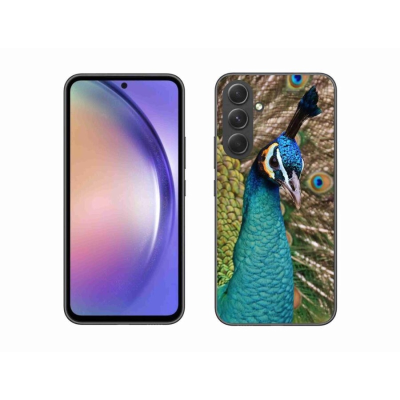 Gélový kryt mmCase na mobil Samsung Galaxy A54 5G - páv