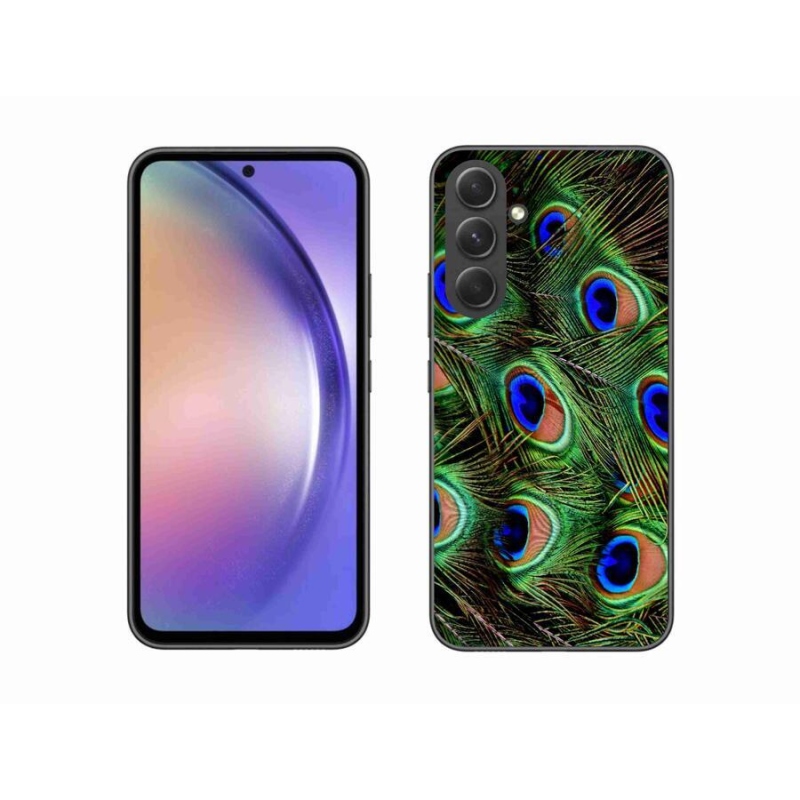 Gélový kryt mmCase na mobil Samsung Galaxy A54 5G - pávie perie