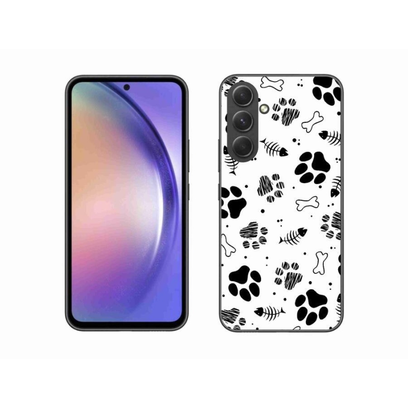 Gélový kryt mmCase na mobil Samsung Galaxy A54 5G - psie labky 1