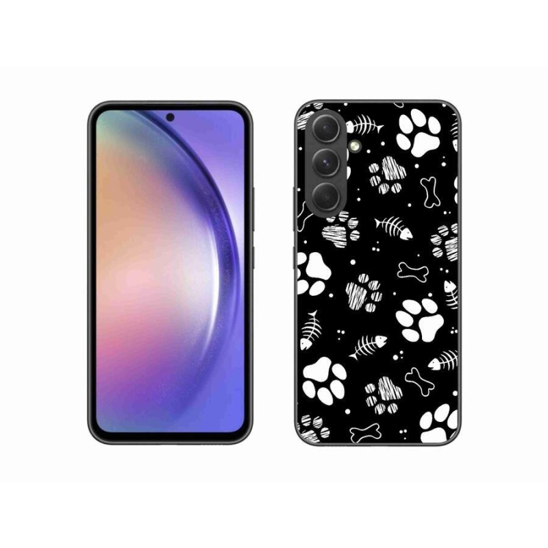 Gélový kryt mmCase na mobil Samsung Galaxy A54 5G - psie labky