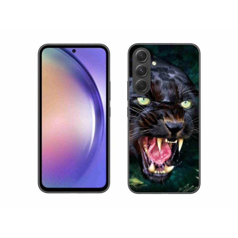 Gélový kryt mmCase na mobil Samsung Galaxy A54 5G - rozzúrený čierny panter