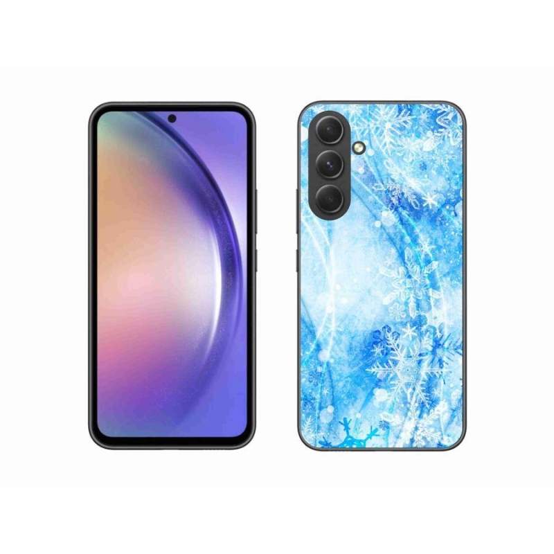 Gélový kryt mmCase na mobil Samsung Galaxy A54 5G - snehové vločky