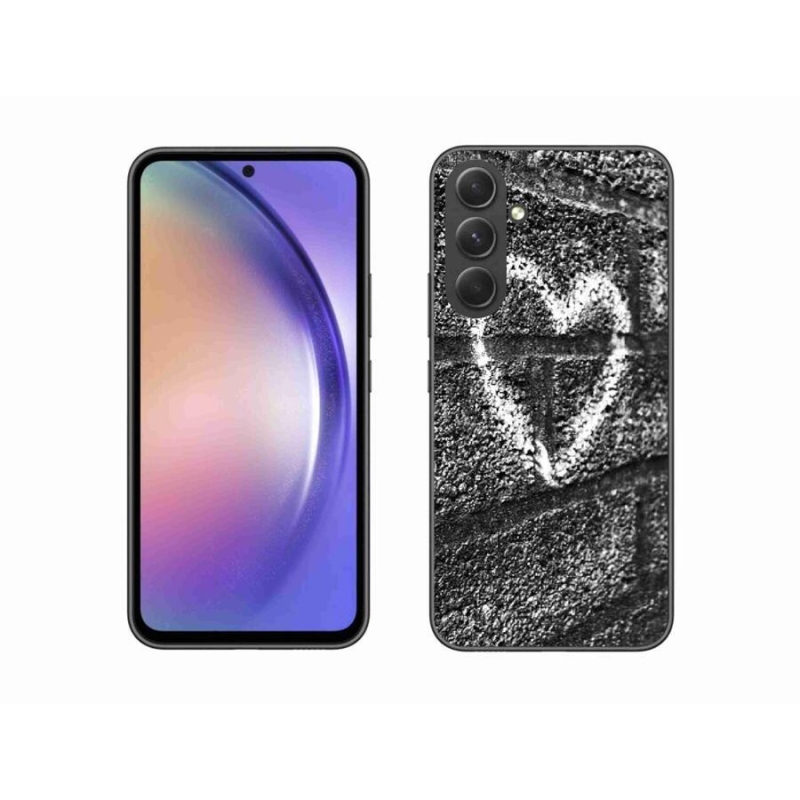 Gélový kryt mmCase na mobil Samsung Galaxy A54 5G - srdce na stene