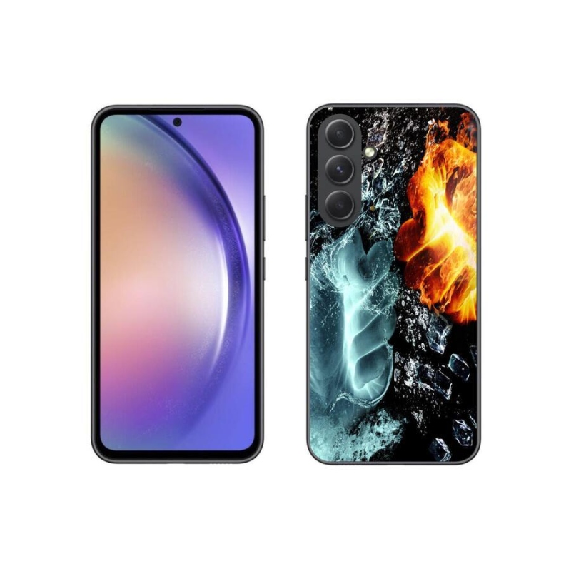 Gélový kryt mmCase na mobil Samsung Galaxy A54 5G - voda a oheň