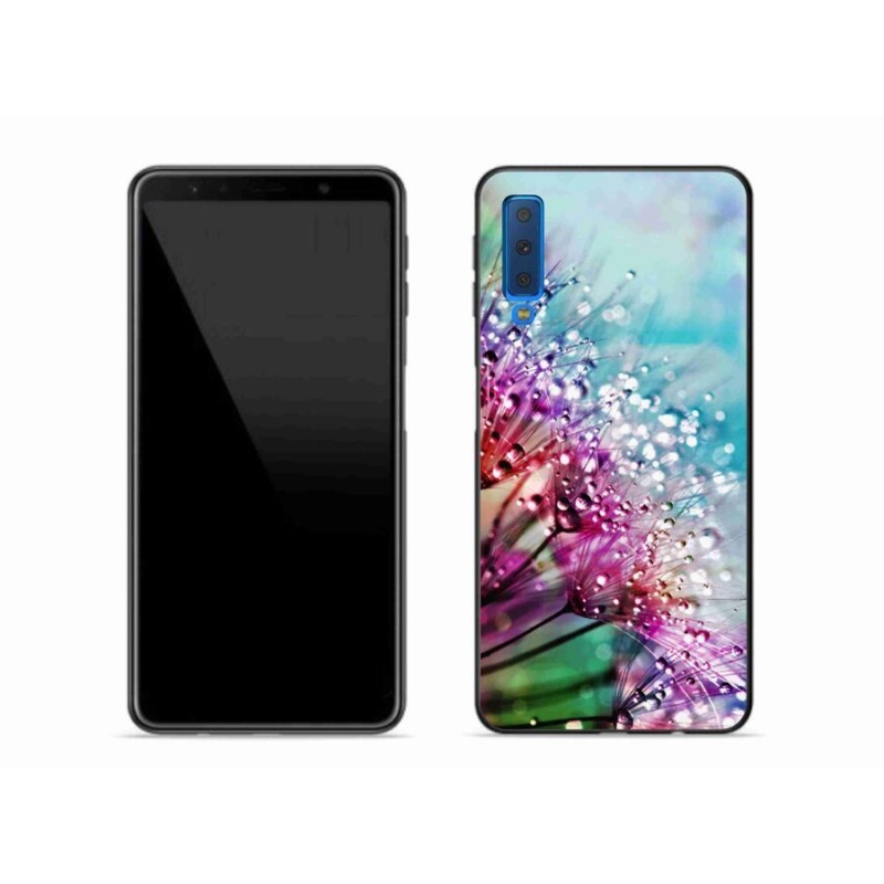 Gélový kryt mmCase na mobil Samsung Galaxy A7 (2018) - farebné kvety