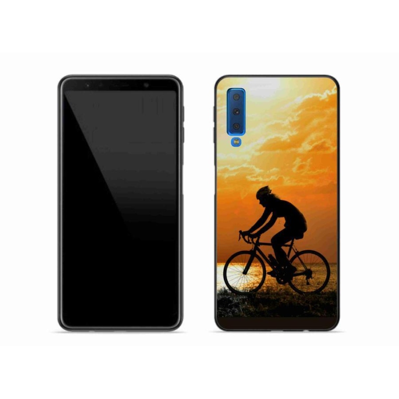 Gélový kryt mmCase na mobil Samsung Galaxy A7 (2018) - cyklovýlety