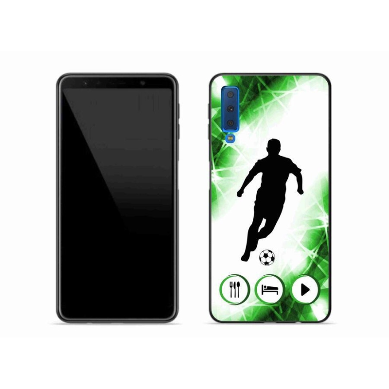 Gélový kryt mmCase na mobil Samsung Galaxy A7 (2018) - futbalista