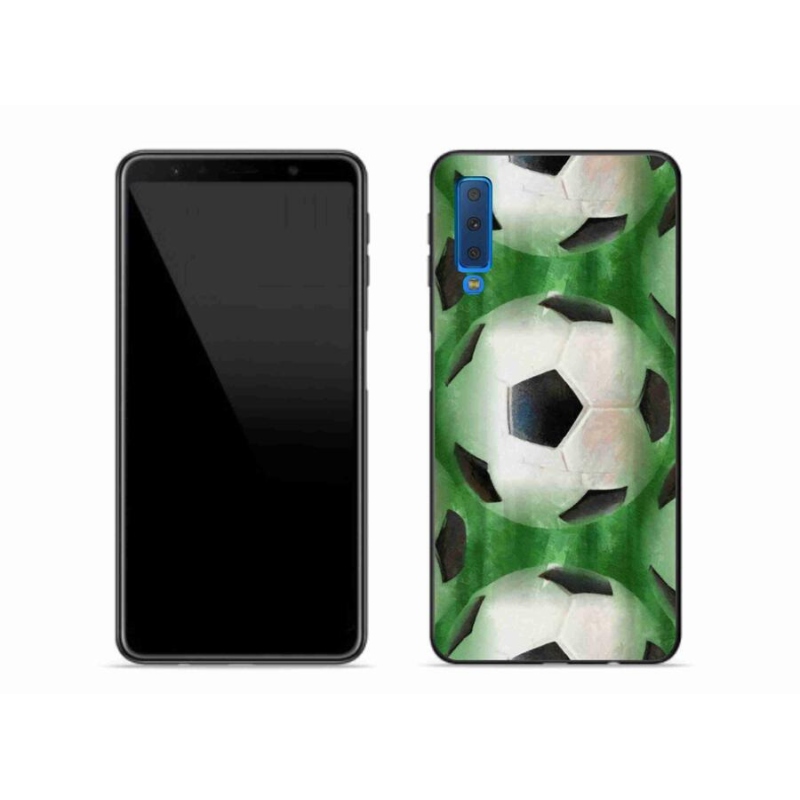 Gélový kryt mmCase na mobil Samsung Galaxy A7 (2018) - futbalová lopta