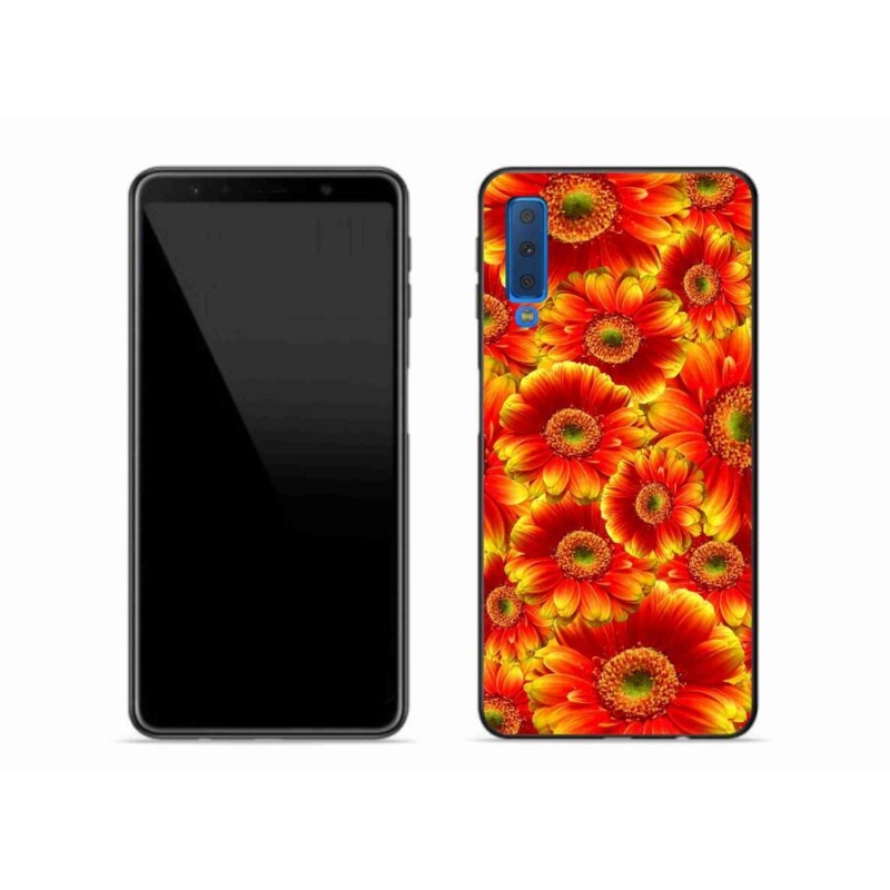 Gélový kryt mmCase na mobil Samsung Galaxy A7 (2018) - gerbera 1