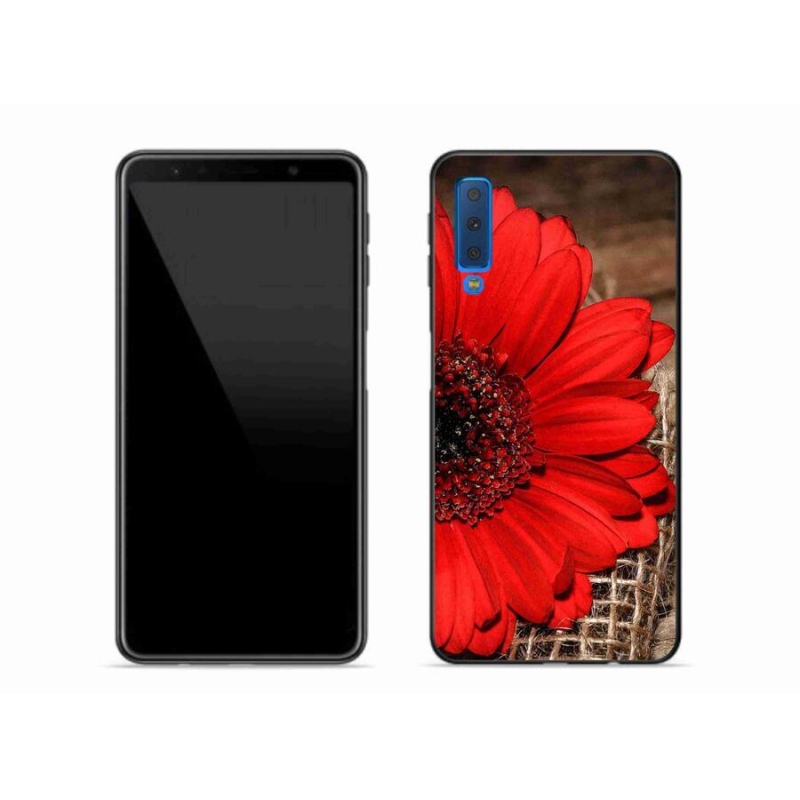 Gélový kryt mmCase na mobil Samsung Galaxy A7 (2018) - gerbera