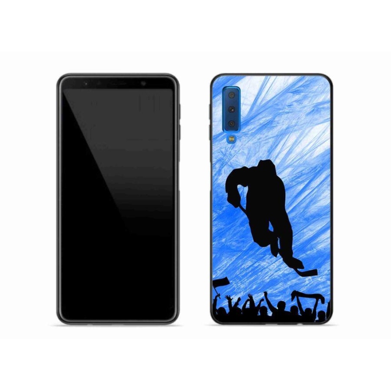 Gélový kryt mmCase na mobil Samsung Galaxy A7 (2018) - hokejový hráč