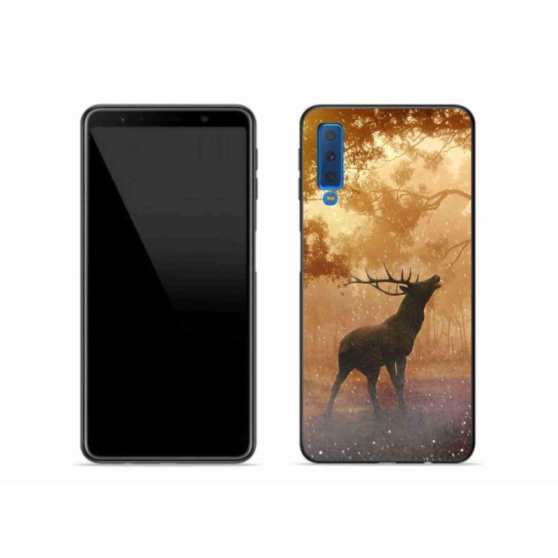 Gélový kryt mmCase na mobil Samsung Galaxy A7 (2018) - jeleň v ruji