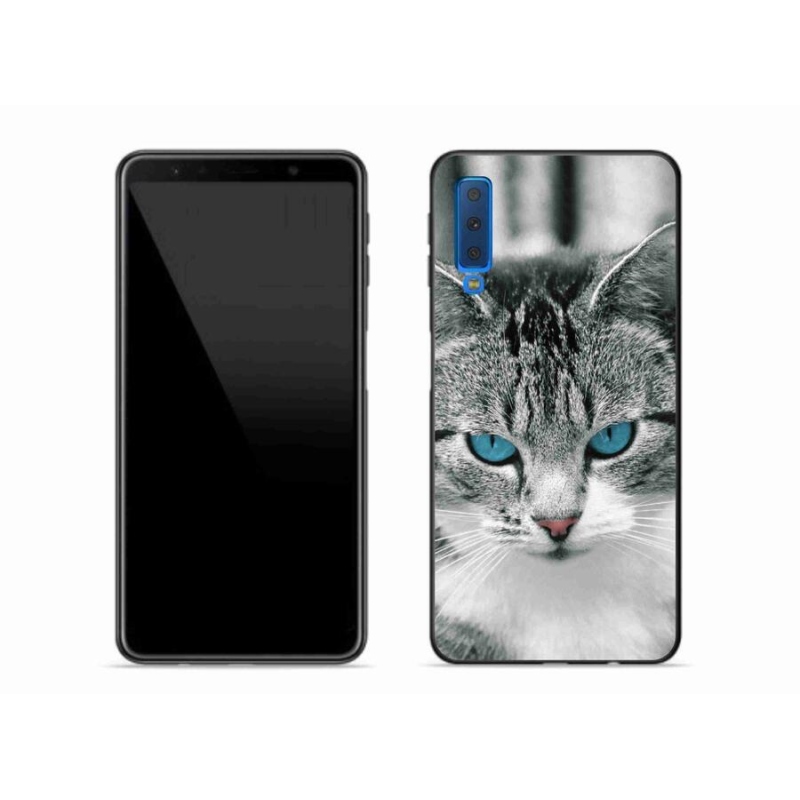 Gélový kryt mmCase na mobil Samsung Galaxy A7 (2018) - mačacie pohľad 1