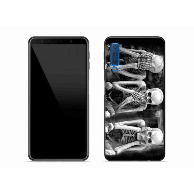 Gélový kryt mmCase na mobil Samsung Galaxy A7 (2018) - kostlivci