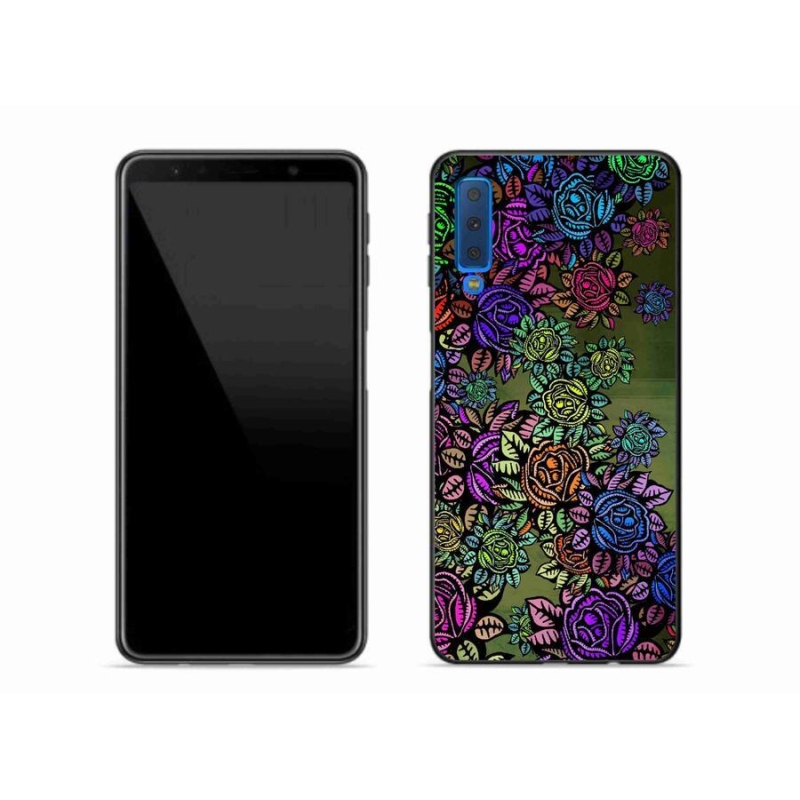 Gélový kryt mmCase na mobil Samsung Galaxy A7 (2018) - kvety 6