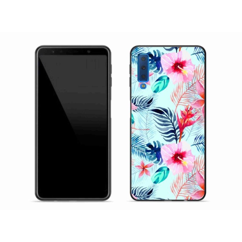 Gélový kryt mmCase na mobil Samsung Galaxy A7 (2018) - kvety