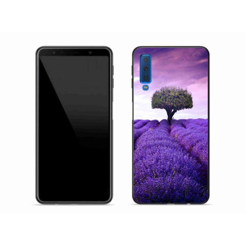 Gélový kryt mmCase na mobil Samsung Galaxy A7 (2018) - levanduľová lúka