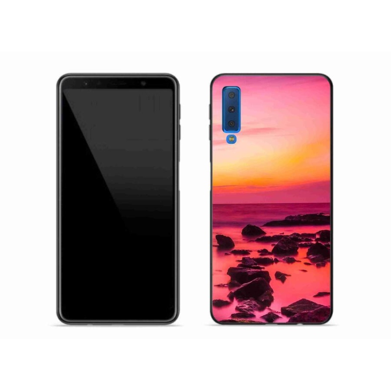 Gélový kryt mmCase na mobil Samsung Galaxy A7 (2018) - more a žiara