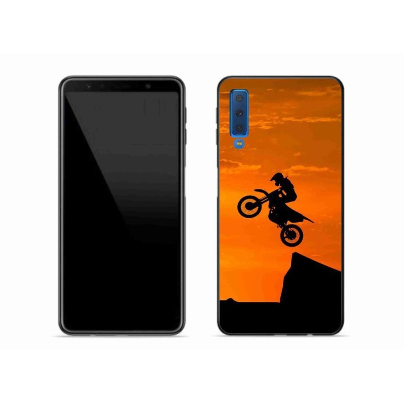 Gélový kryt mmCase na mobil Samsung Galaxy A7 (2018) - motocross