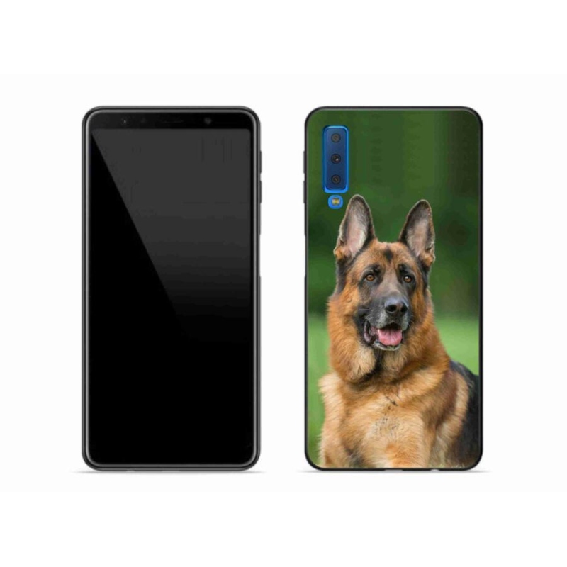 Gélový kryt mmCase na mobil Samsung Galaxy A7 (2018) - nemecký ovčiak