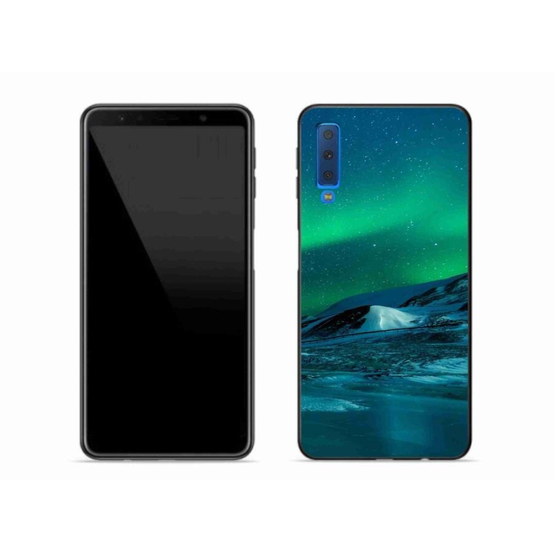 Gélový kryt mmCase na mobil Samsung Galaxy A7 (2018) - polárna žiara