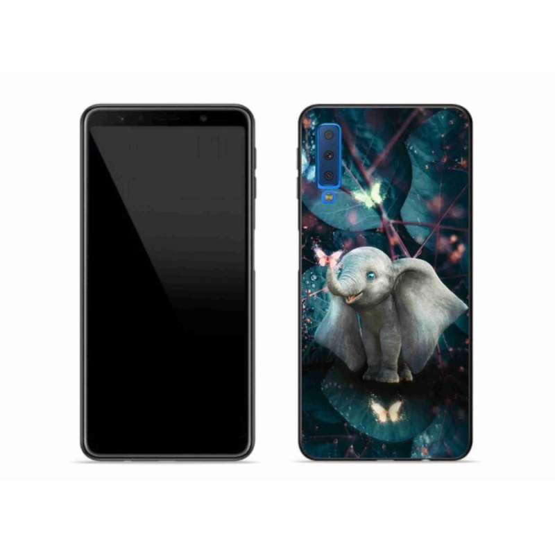 Gélový kryt mmCase na mobil Samsung Galaxy A7 (2018) - roztomilý slon