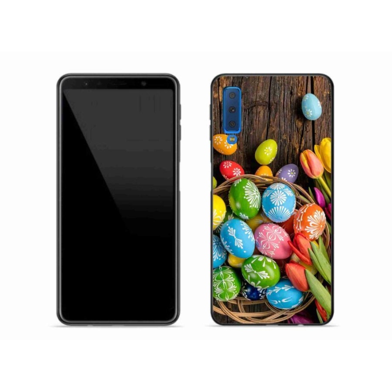 Gélový kryt mmCase na mobil Samsung Galaxy A7 (2018) - veľkonočné vajíčka