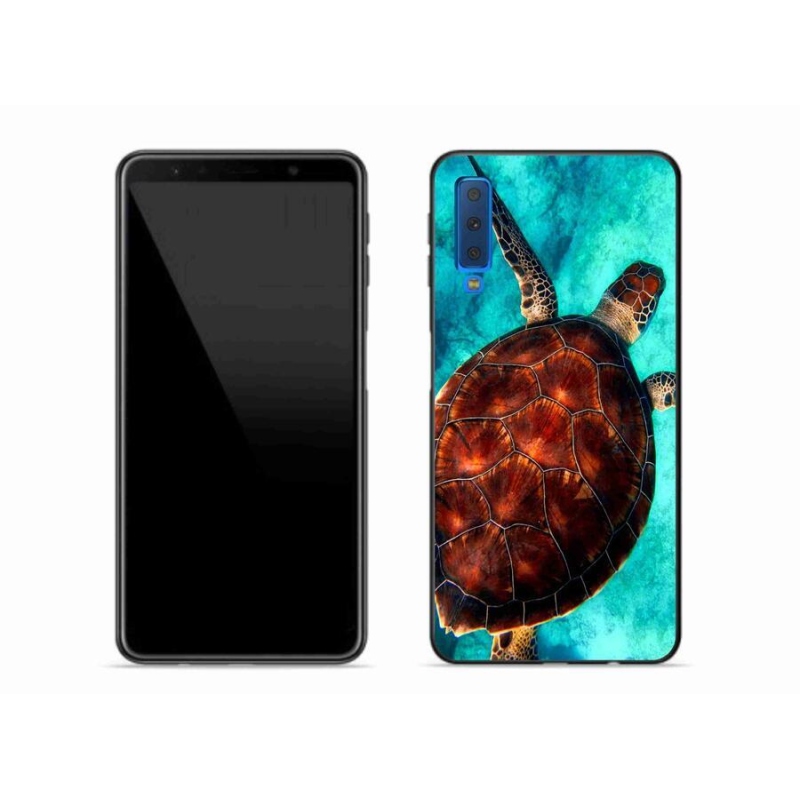 Gélový kryt mmCase na mobil Samsung Galaxy A7 (2018) - korytnačka