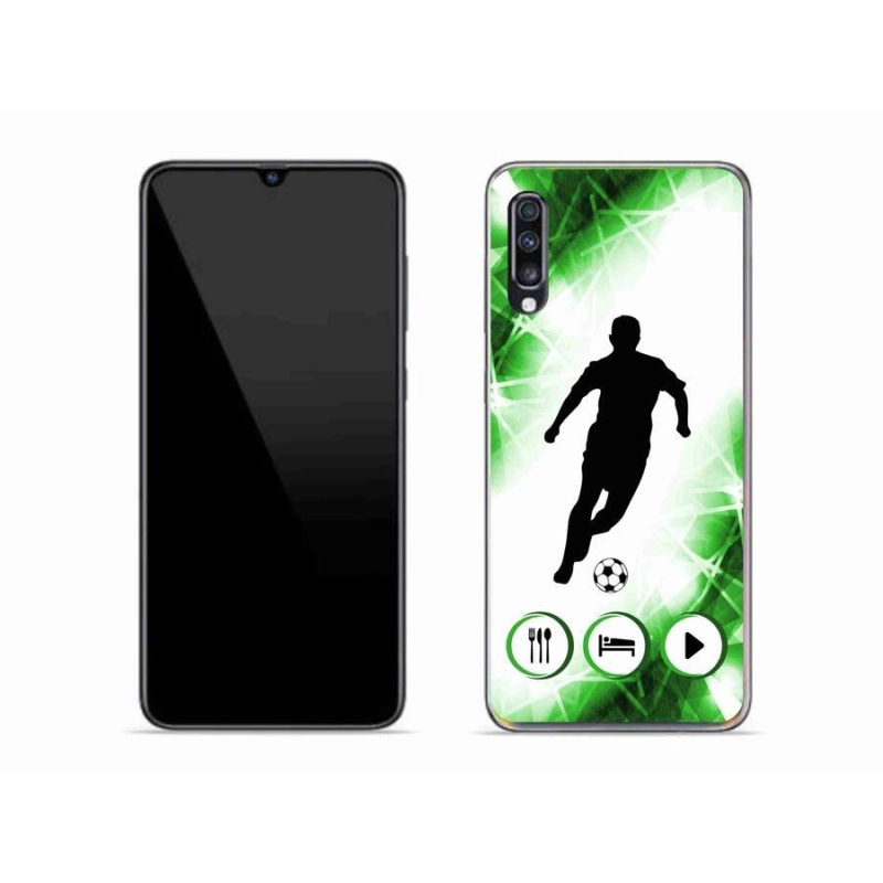 Gélový kryt mmCase na mobil Samsung Galaxy A70 - futbalista