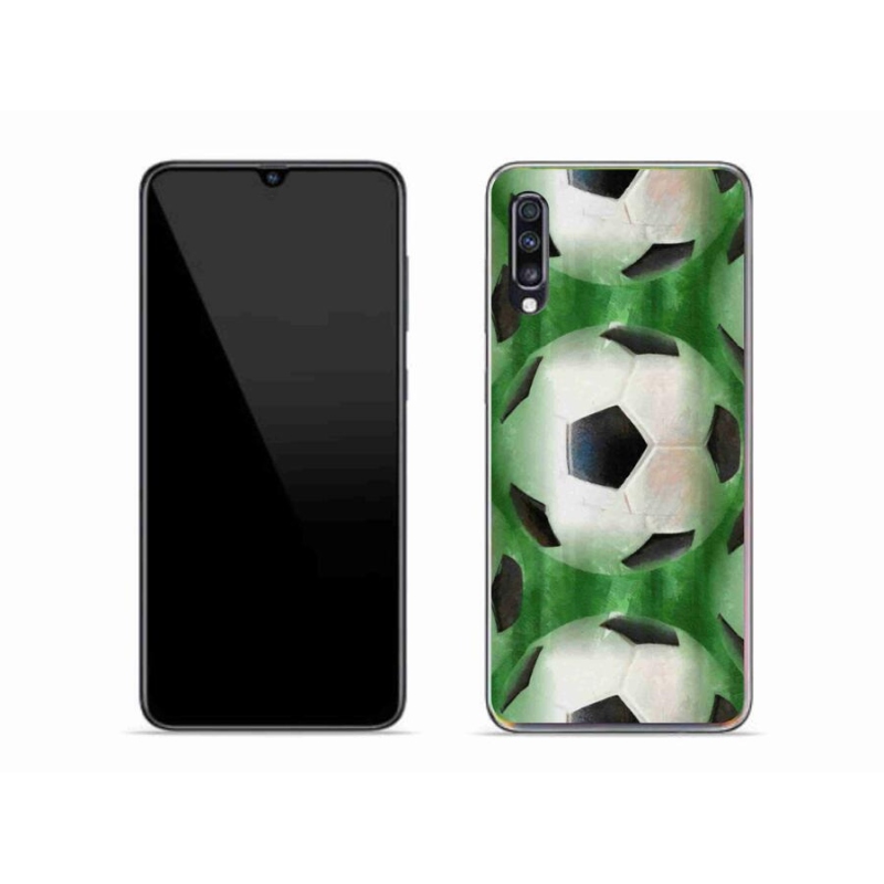 Gélový kryt mmCase na mobil Samsung Galaxy A70 - futbalová lopta