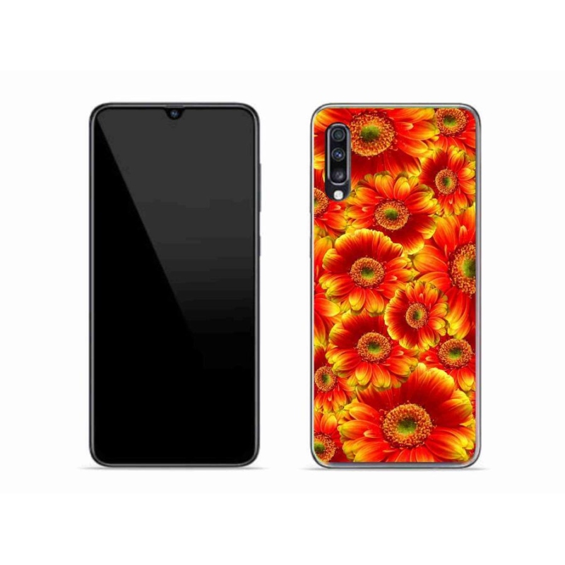 Gelový kryt mmCase na mobil Samsung Galaxy A70 - gerbera 1