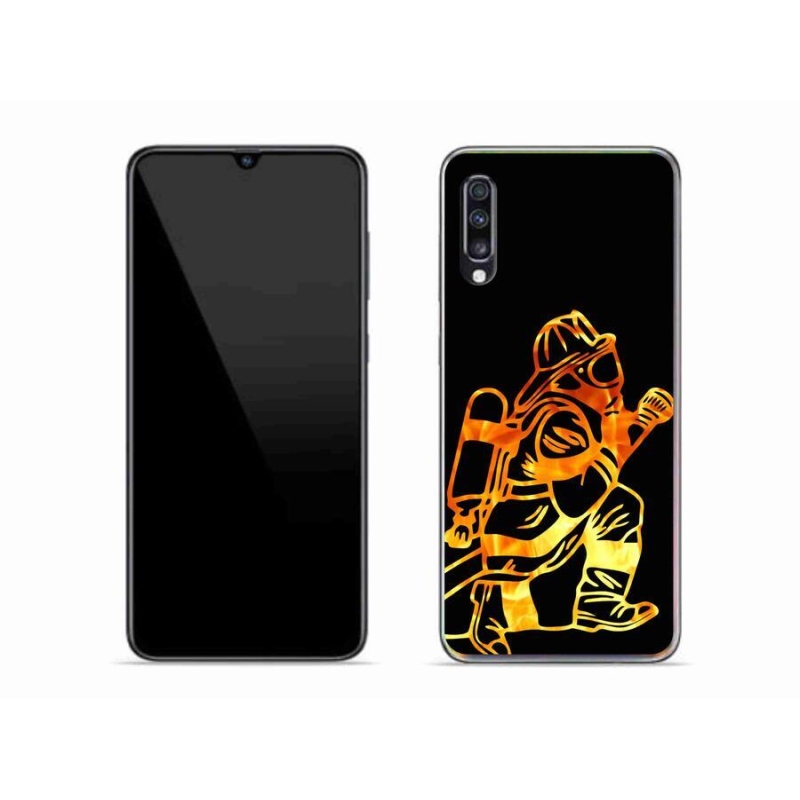 Gélový kryt mmCase na mobil Samsung Galaxy A70 - hasič 1