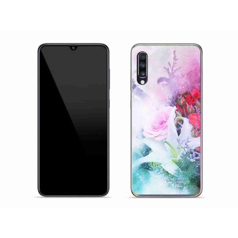 Gelový kryt mmCase na mobil Samsung Galaxy A70 - květiny 4