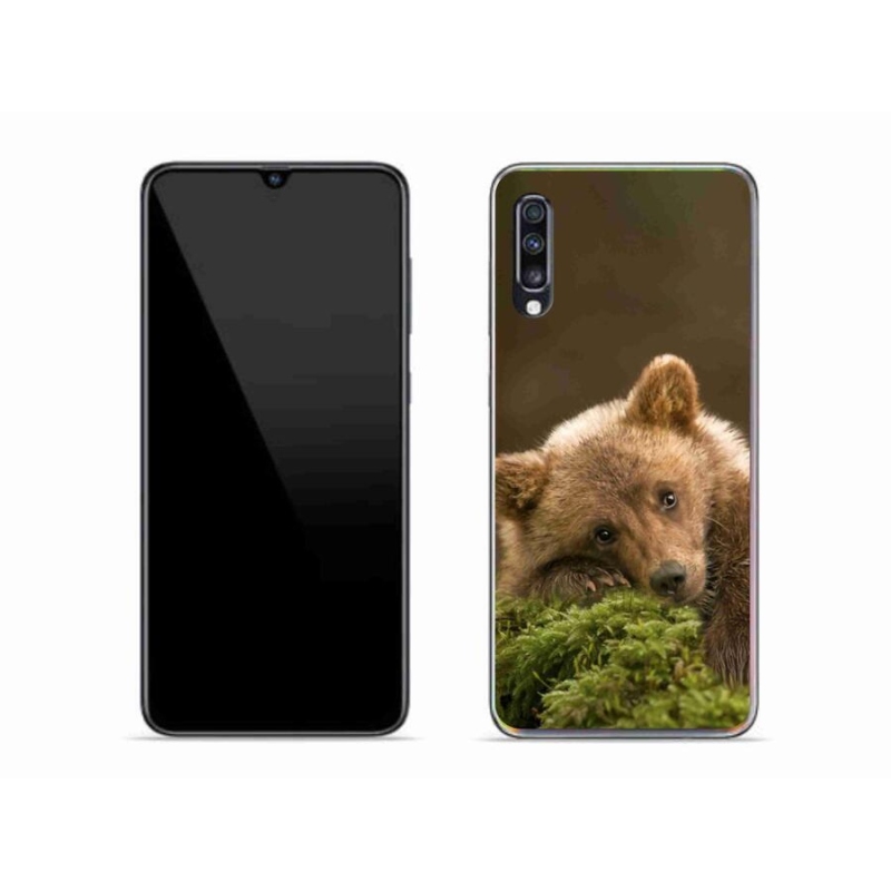 Gélový kryt mmCase na mobil Samsung Galaxy A70 - medveď