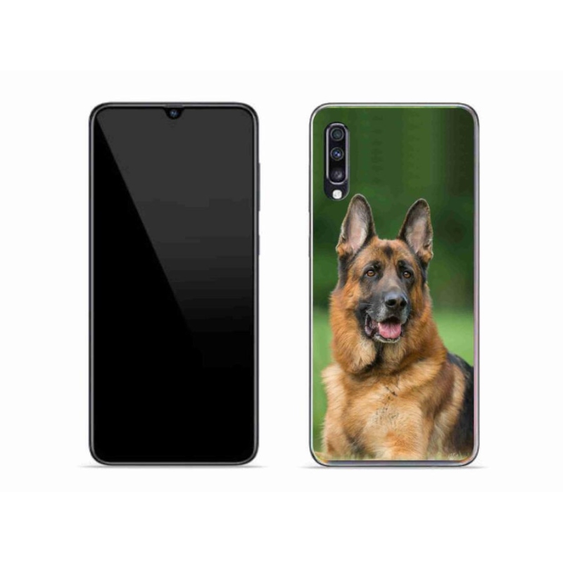 Gélový kryt mmCase na mobil Samsung Galaxy A70 - nemecký ovčiak