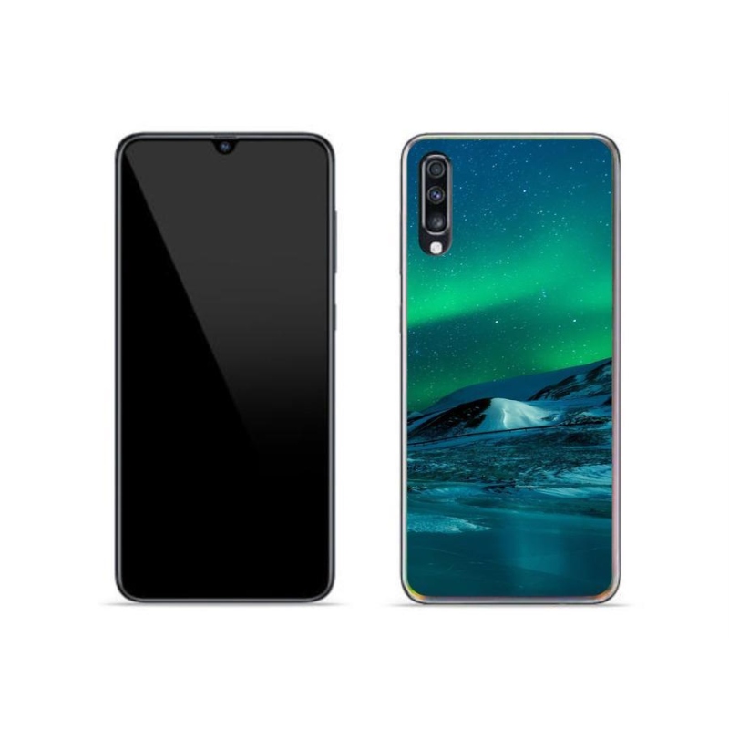 Gélový kryt mmCase na mobil Samsung Galaxy A70 - polárna žiara