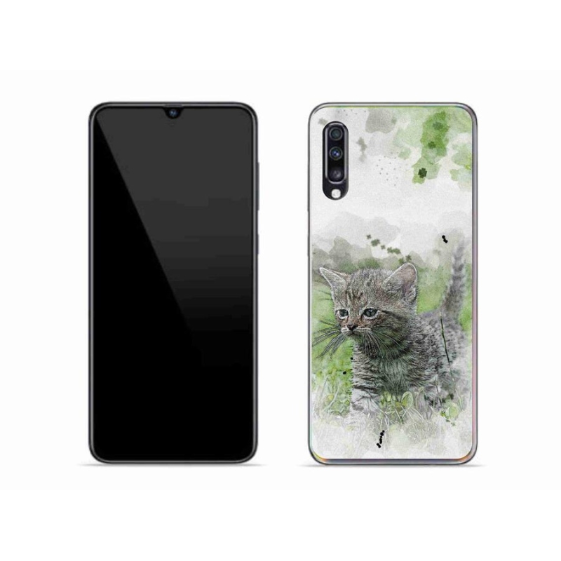 Gelový kryt mmCase na mobil Samsung Galaxy A70 - roztomilé kotě 1