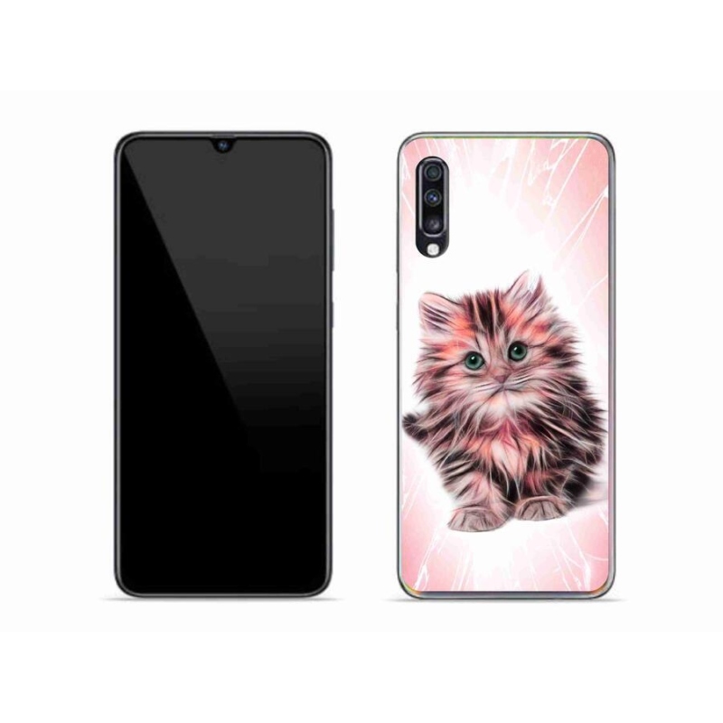 Gelový kryt mmCase na mobil Samsung Galaxy A70 - roztomilé kotě