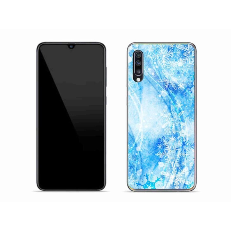 Gélový kryt mmCase na mobil Samsung Galaxy A70 - snehové vločky