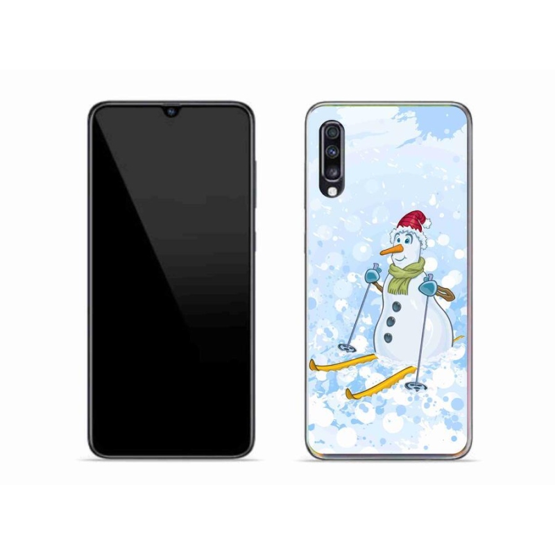 Gélový kryt mmCase na mobil Samsung Galaxy A70 - snehuliak