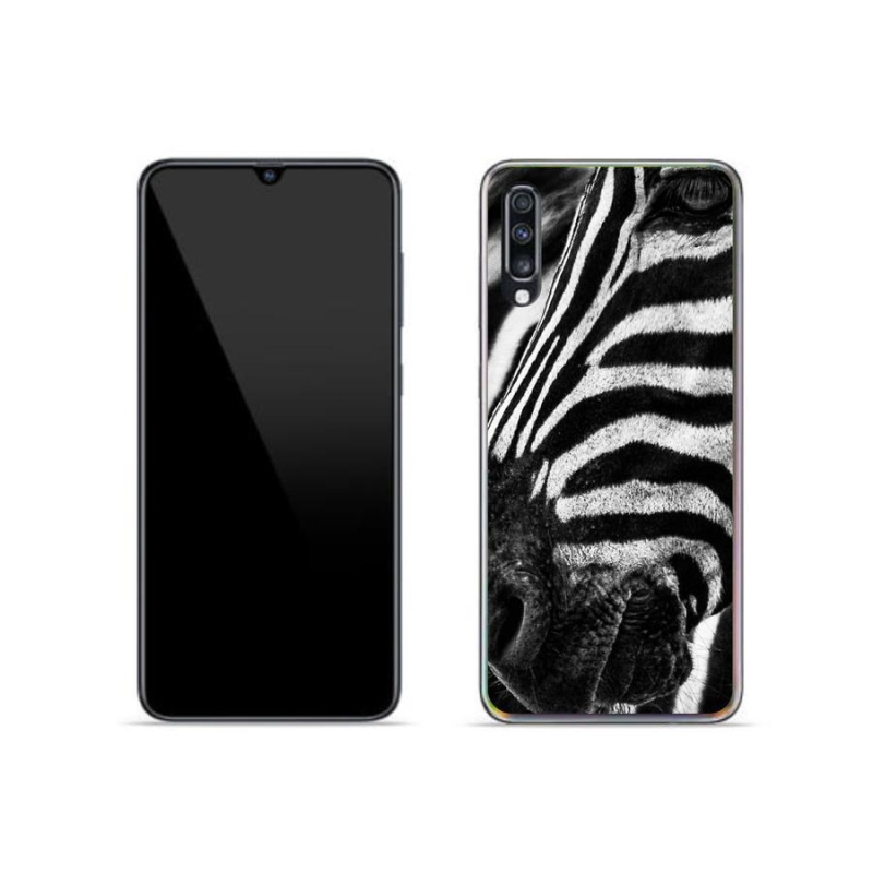 Gélový kryt mmCase na mobil Samsung Galaxy A70 - zebra