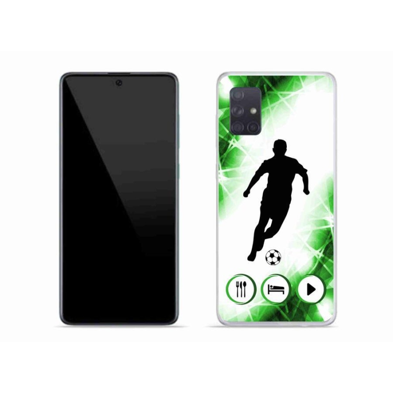 Gélový kryt mmCase na mobil Samsung Galaxy A71 - futbalista