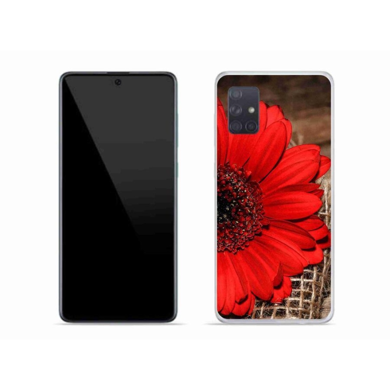 Gélový kryt mmCase na mobil Samsung Galaxy A71 - gerbera